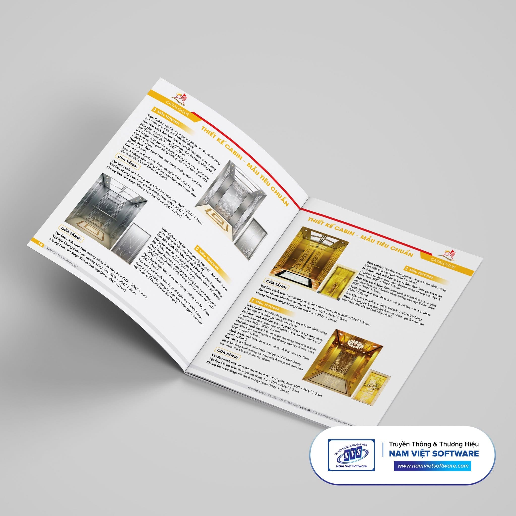 Thiết kế catalog thang máy với bố cục đẹp, hiện đại Thiết kế catalog thang máy với bố cục đẹp, hiện đại