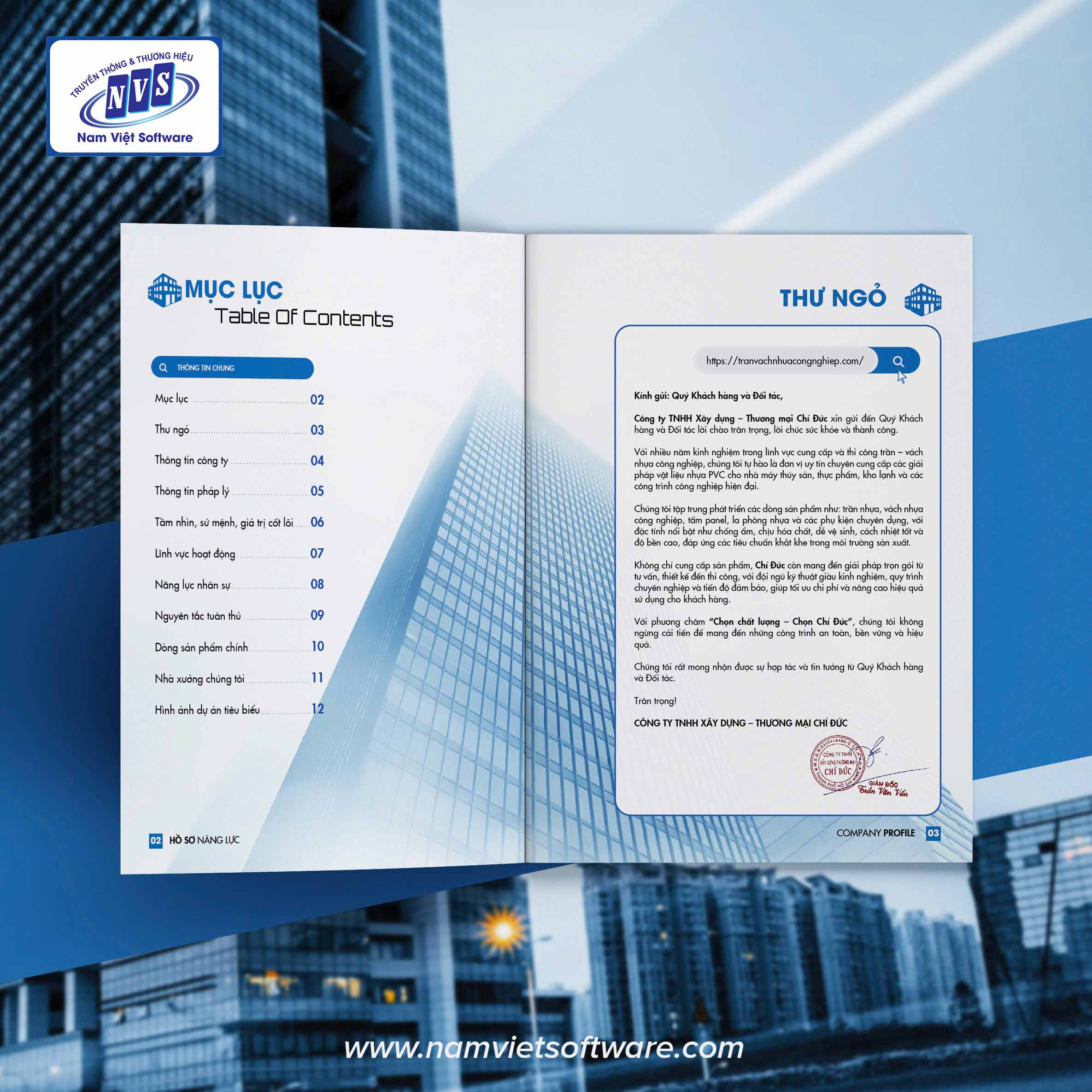 Thiết kế hồ sơ năng lực cho công ty xây dựng dân dụng