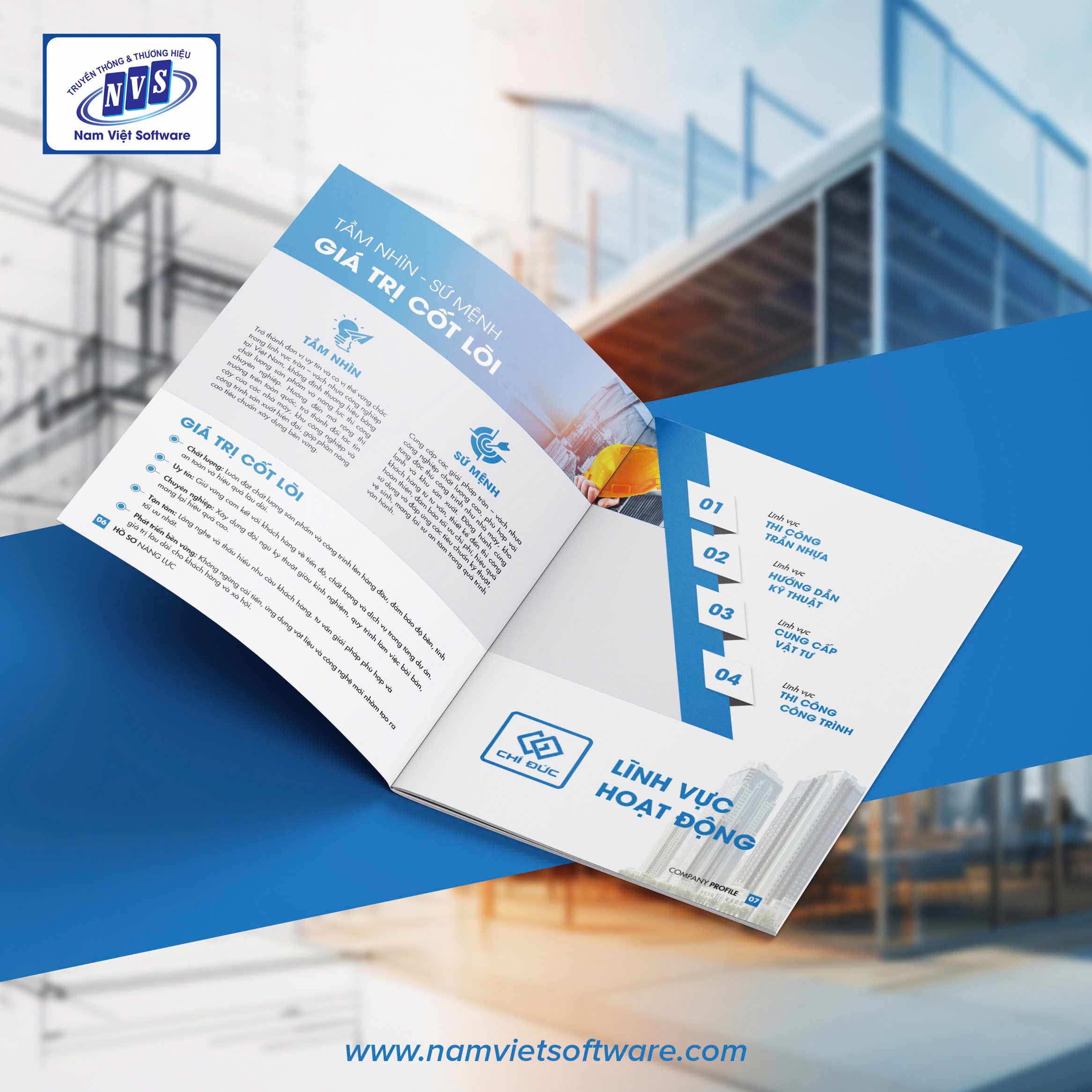 Thiết kế hồ sơ năng lực cho công ty xây dựng dân dụng