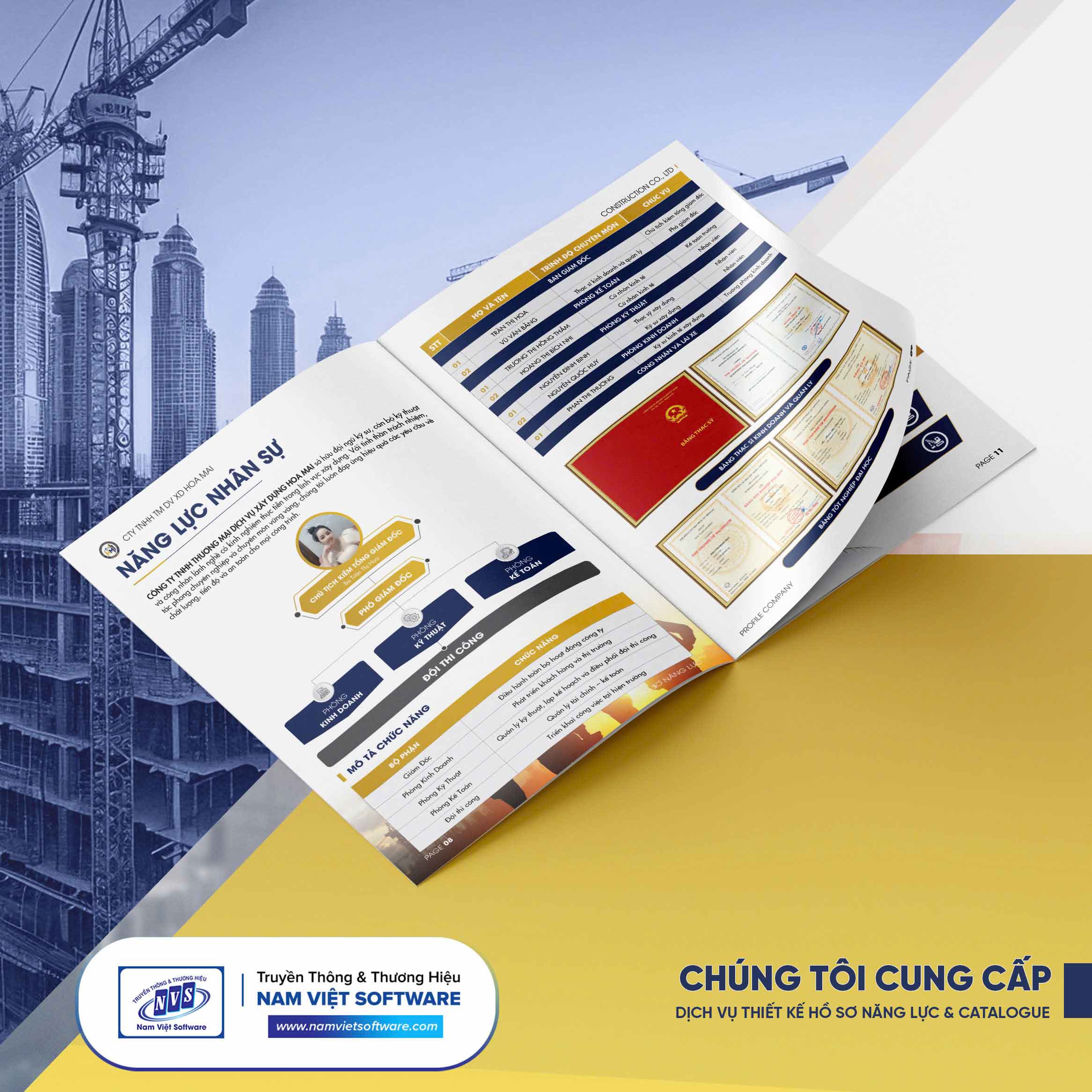 Thiết kế profile công ty kết cấu thép