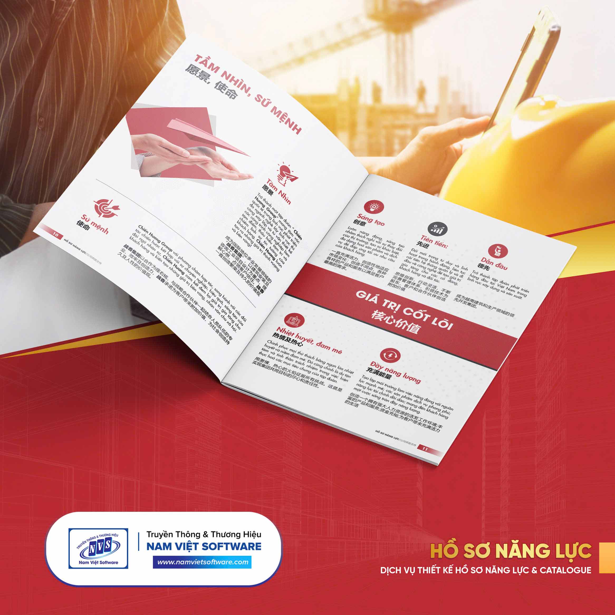 Thiết kế profile công ty xây dựng cầu đường