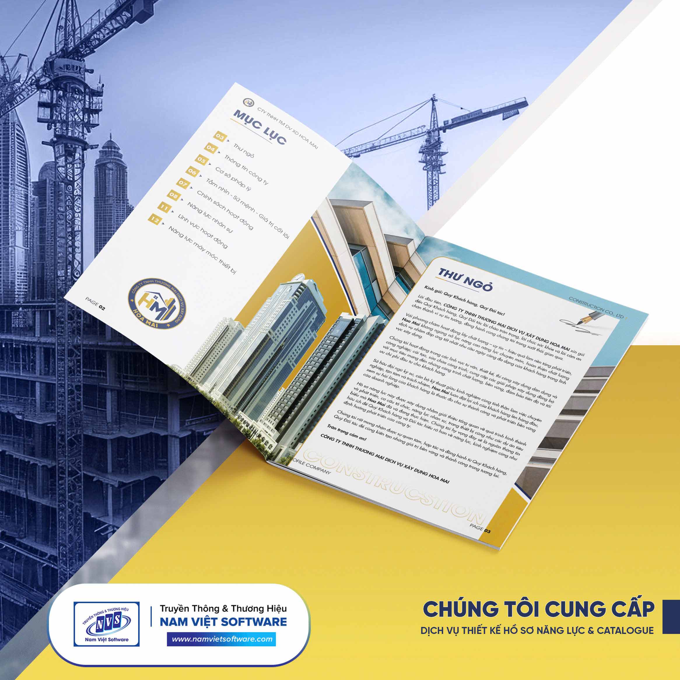 Thiết kế profile công ty xây dựng cầu đường