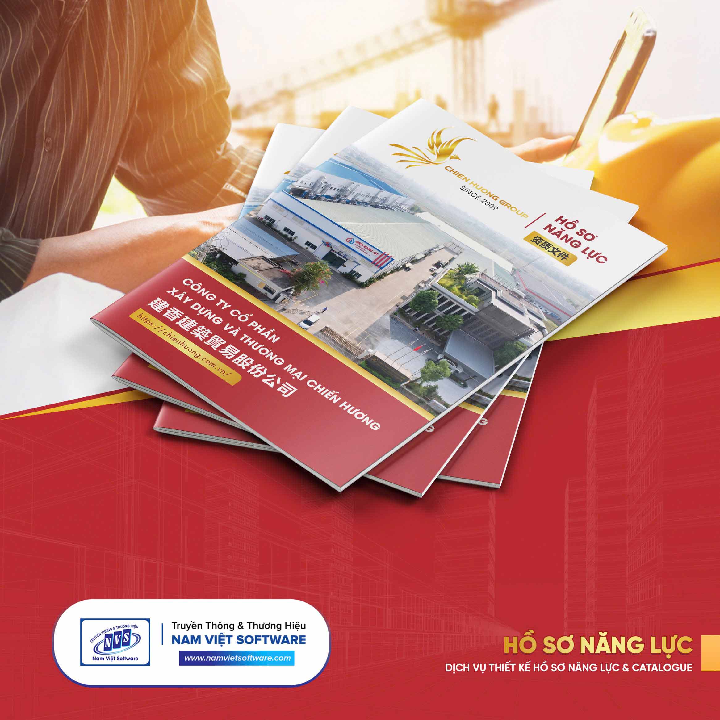 Thiết kế profile công ty xây dựng nhà xưởng