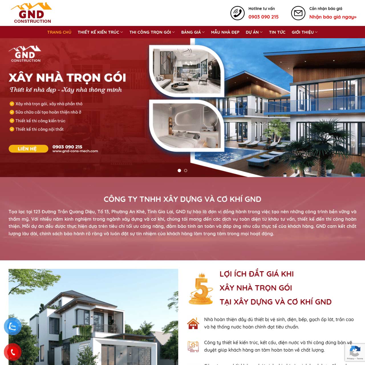 Mẫu thiết kế website công ty xây dựng Mẫu thiết kế website công ty xây dựng