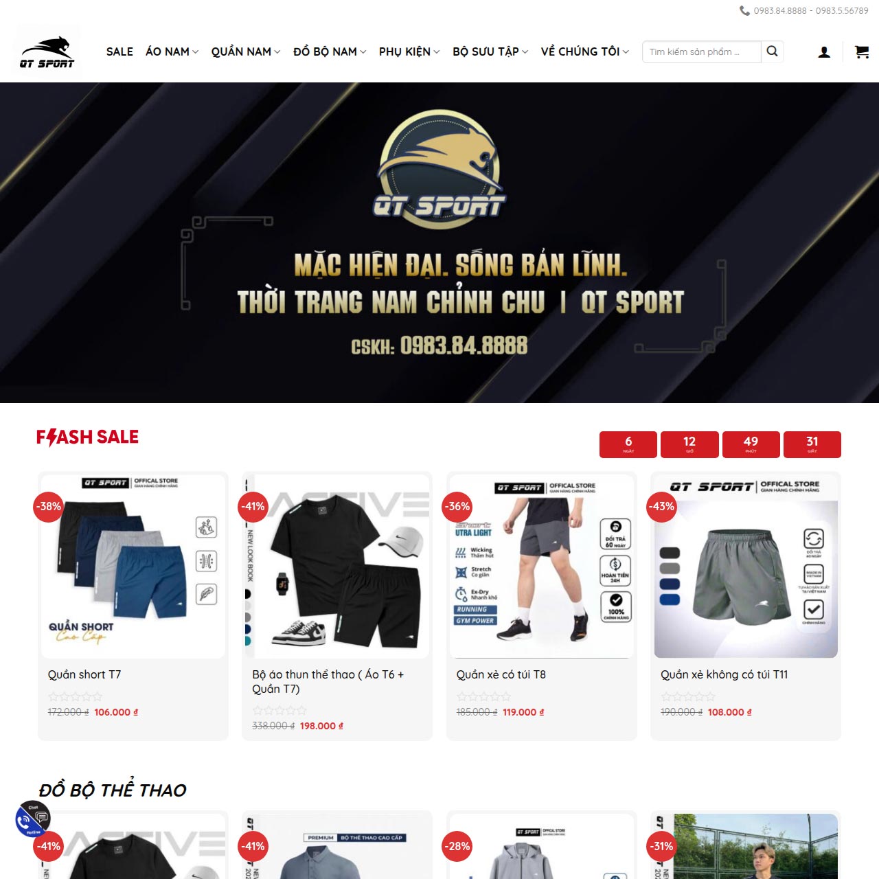 Mẫu website quần áo Mẫu website quần áo