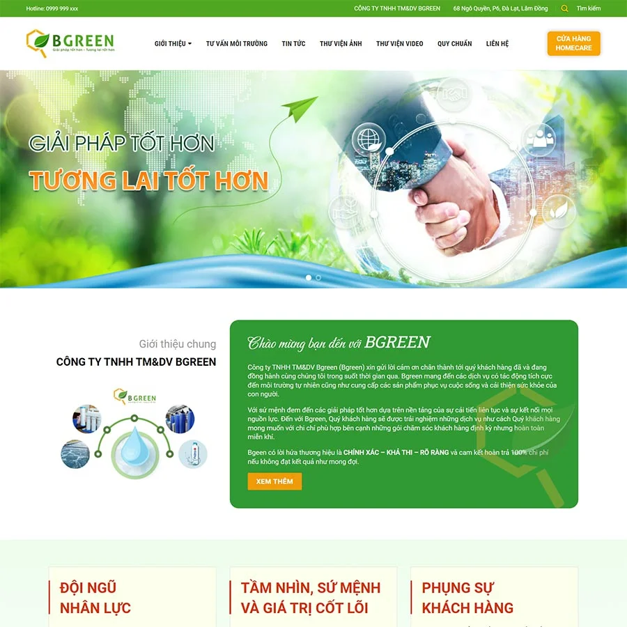 Thiết kế web công ty môi trường hiện đại Thiết kế web công ty môi trường hiện đại