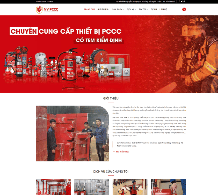 Thiết kế web công ty PCCC hiện đại Thiết kế web công ty PCCC hiện đại
