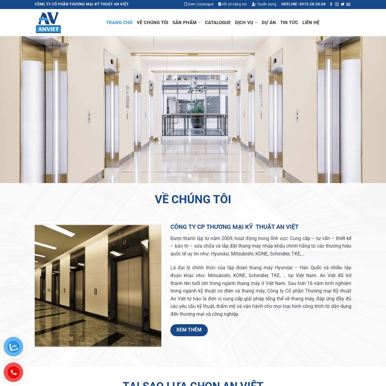 Thiết kế web công ty thang máy chuyên nghiệp Thiết kế web công ty thang máy chuyên nghiệp