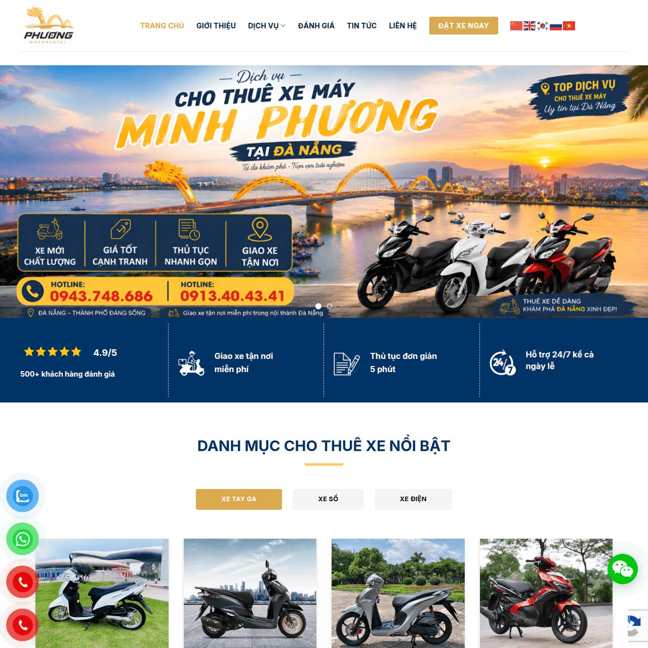 Mẫu website cho thuê xe Mẫu website cho thuê xe