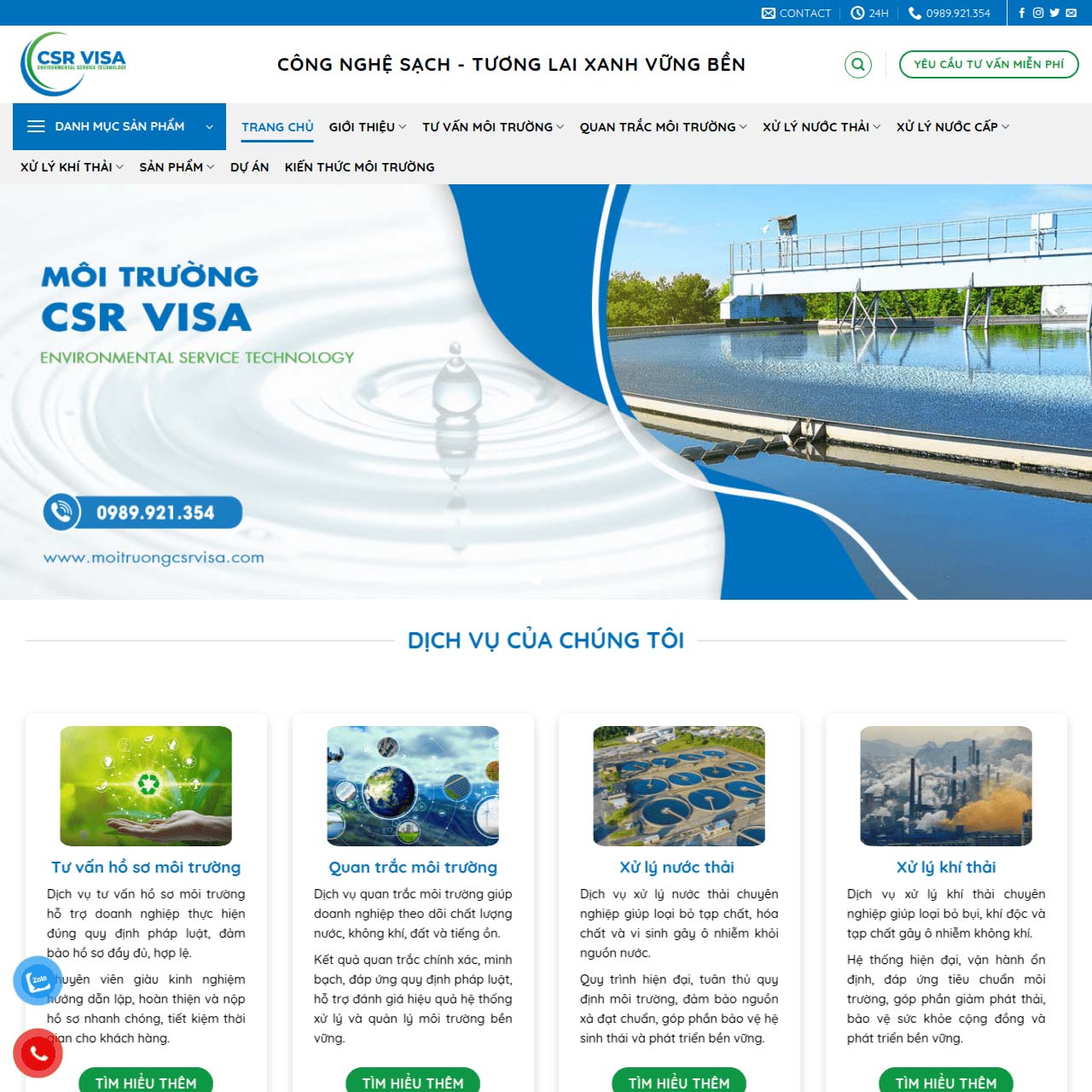 Mẫu website môi trường Mẫu website môi trường