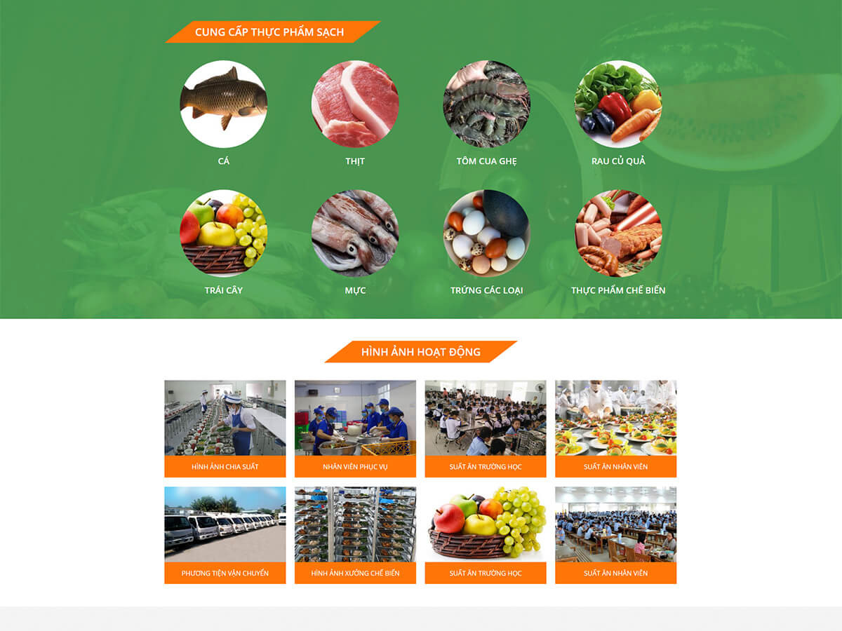 Thiết kế website công ty suất ăn công nghiệp Thiết kế website công ty suất ăn công nghiệp