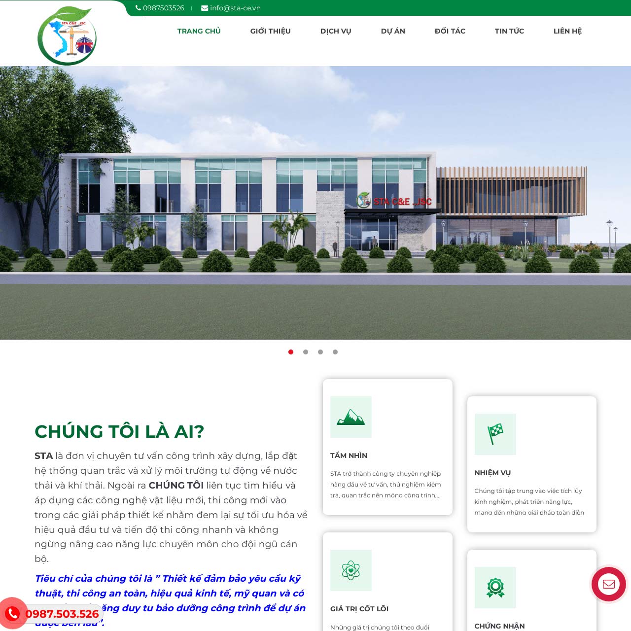 Dịch vụ thiết kế website công ty xây dựng Dịch vụ thiết kế website công ty xây dựng