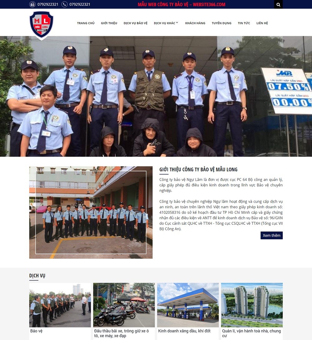 Mẫu website 03 Mẫu website 03