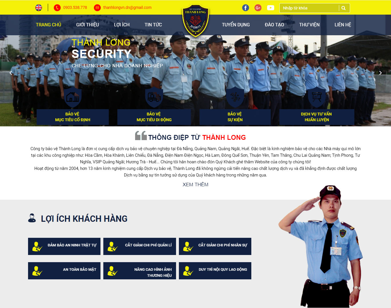 Thiết kế website dịch vụ bảo vệ chuyên nghiệp Thiết kế website dịch vụ bảo vệ chuyên nghiệp