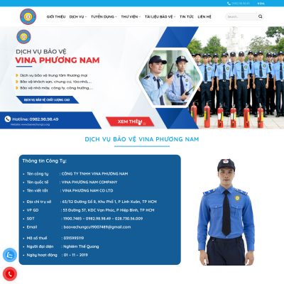 Thiết kế website công ty bảo vệ chuyên nghiệp gồm 5 chức năng: ✔️Trang chủ, Danh mục dịch vụ, Hồ sơ năng lực, Góc tuyển dụng, Tin tức - Dự án