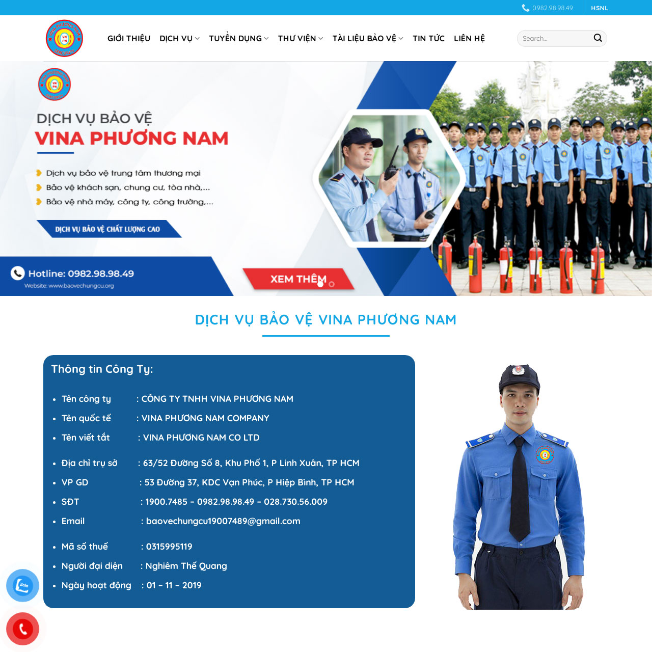 Thiết kế website bảo vệ với giao diện hiện đại Thiết kế website bảo vệ với giao diện hiện đại